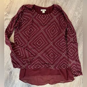 Burgundy & Gold Sweater
